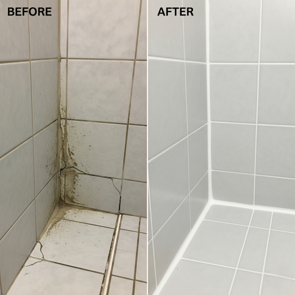 professionally restored grout lines