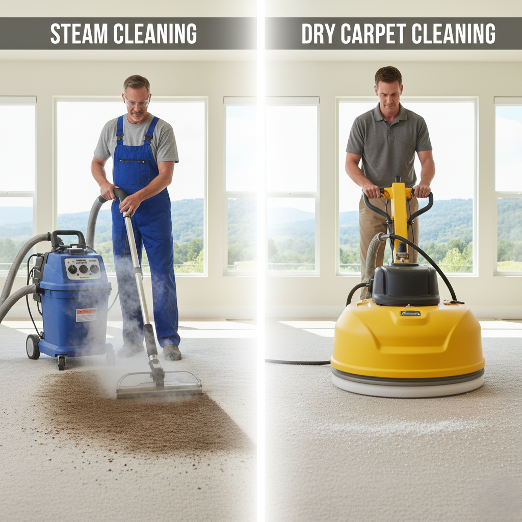 steam cleaning vs. dry cleaning.