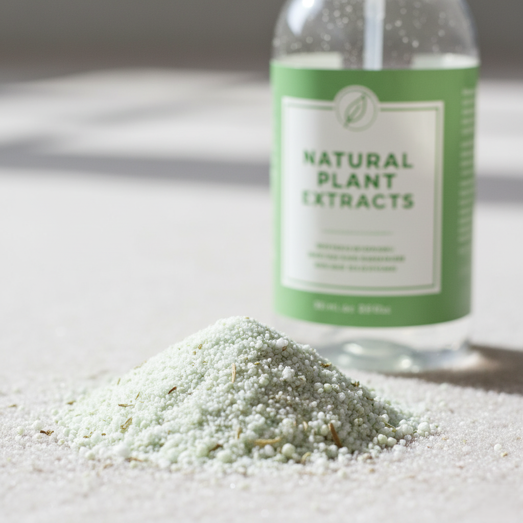 Eco-Friendly Carpet Cleaning Methods That Actually Work in the North Bay Area 1 Close up of plant based carpet cleaning compounds.