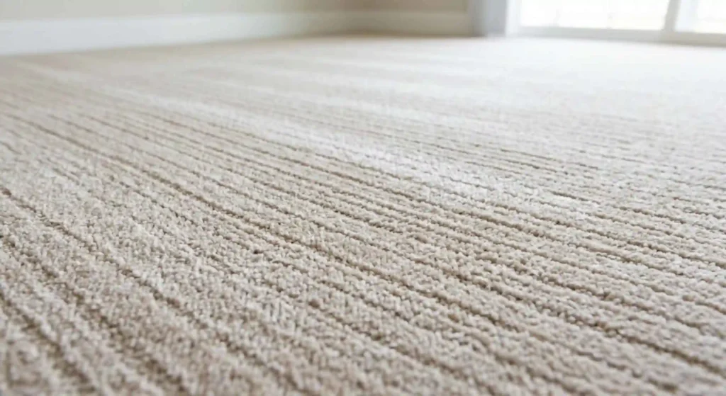 freshly cleaned carpet with visible linespattern
