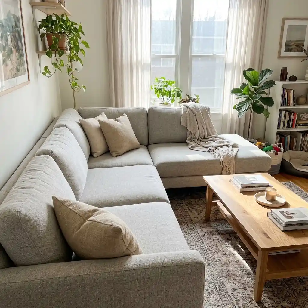 How To Get Rid Of Dust Mites From Upholstery 2 Freshly cleaned upholstered sofa in an Oakley home after professional furniture cleaning.